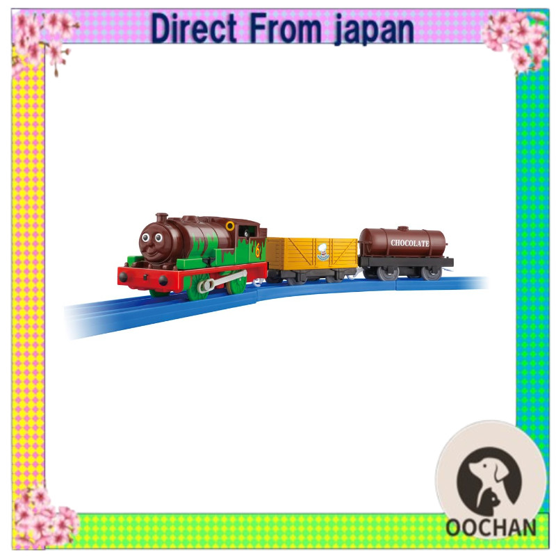 Takara Tomy (TAKARA TOMY) Plarail Thomas TS-23 Plarail Percy com Vagão de Chocolate Trem Brinquedo a partir de 3