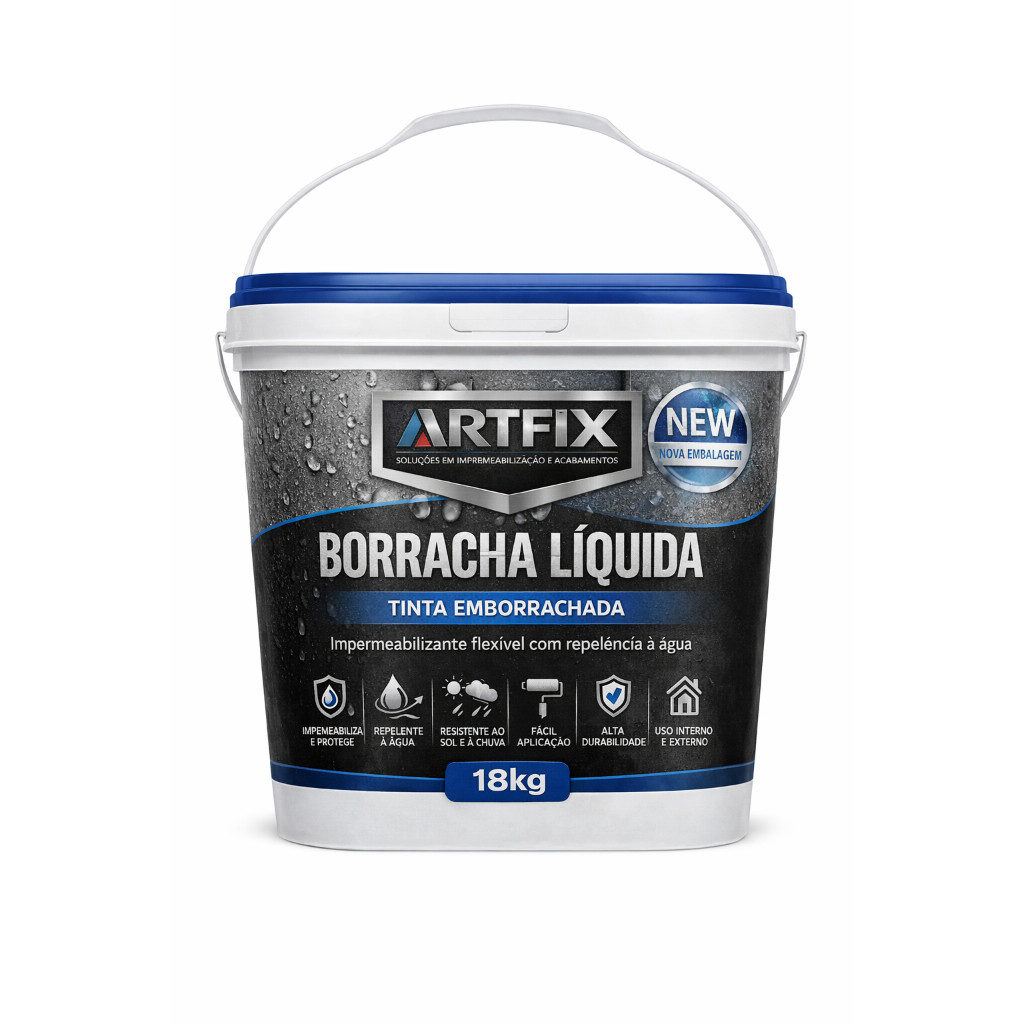 Borracha Liquida 18kg Impermeabiliza E Protege Lajes Paderes Casa e Construções