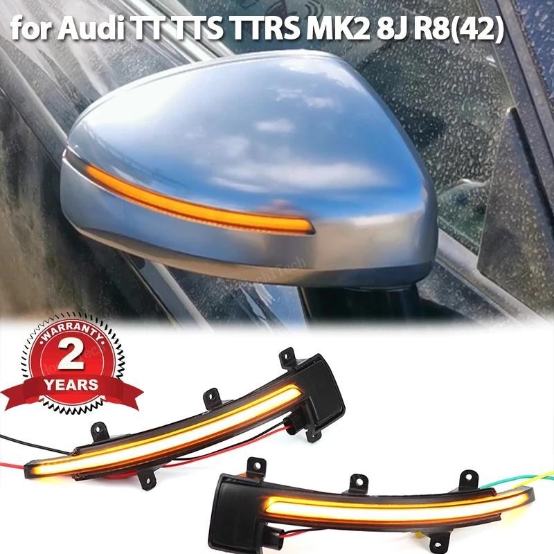 Sinal De Volta Dinâmico LED Espelho Retrovisor Indicador Pisca Repetidor Luz Para Audi TT TTS TTRS MK2 8J 2006-2014 , R8