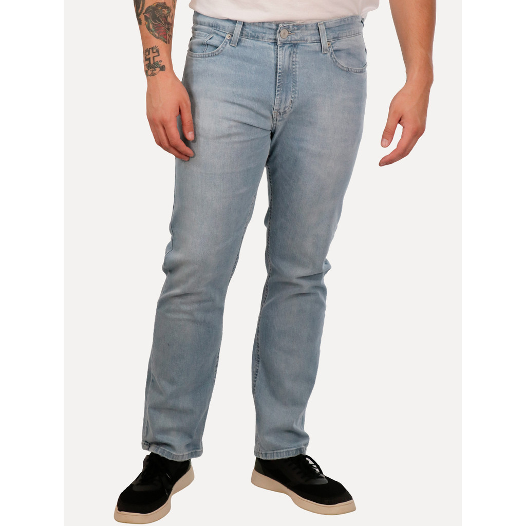 Calça Jeans Guess Original Masculina Slim Light Wash Clara