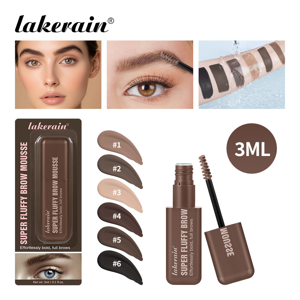 Lakerain Superfluff Mousse de Sobrancelha Volumizadora Creme para Sobrancelhas Corante Longa Duração à Prova D'água