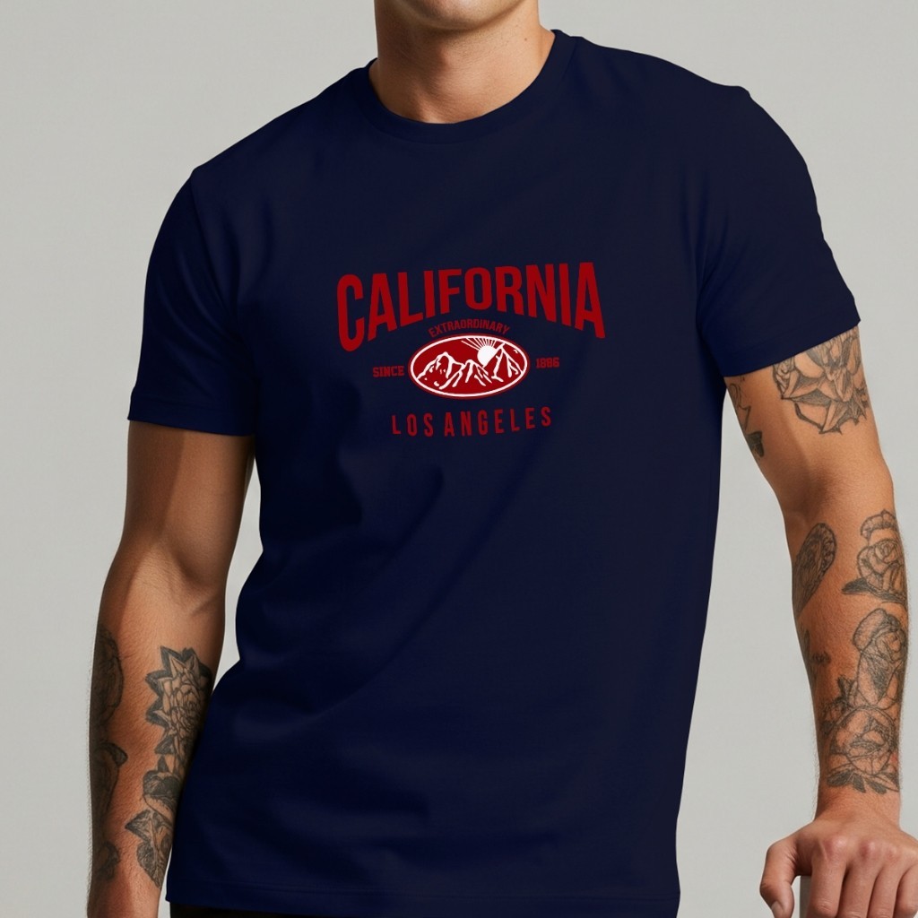 Camiseta Masculina California Algodão 30.1 Estampada Casual Streetwear Camisa