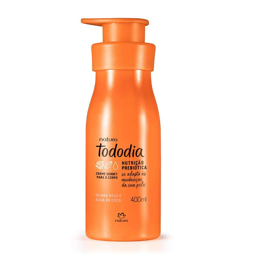 Creme Sorbet Desodorante Nutritivo para o Corpo Tododia Manga Rosa e Água de Coco 400ml