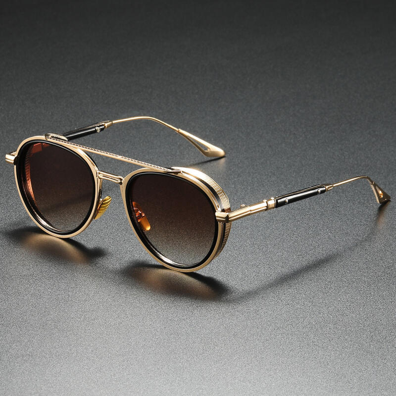 Óculos de Sol Redondos Masculinos, Nova Moda, Óculos de Sol para Condução ao Ar Livre, Óculos Femininos, Óculos de Sol V