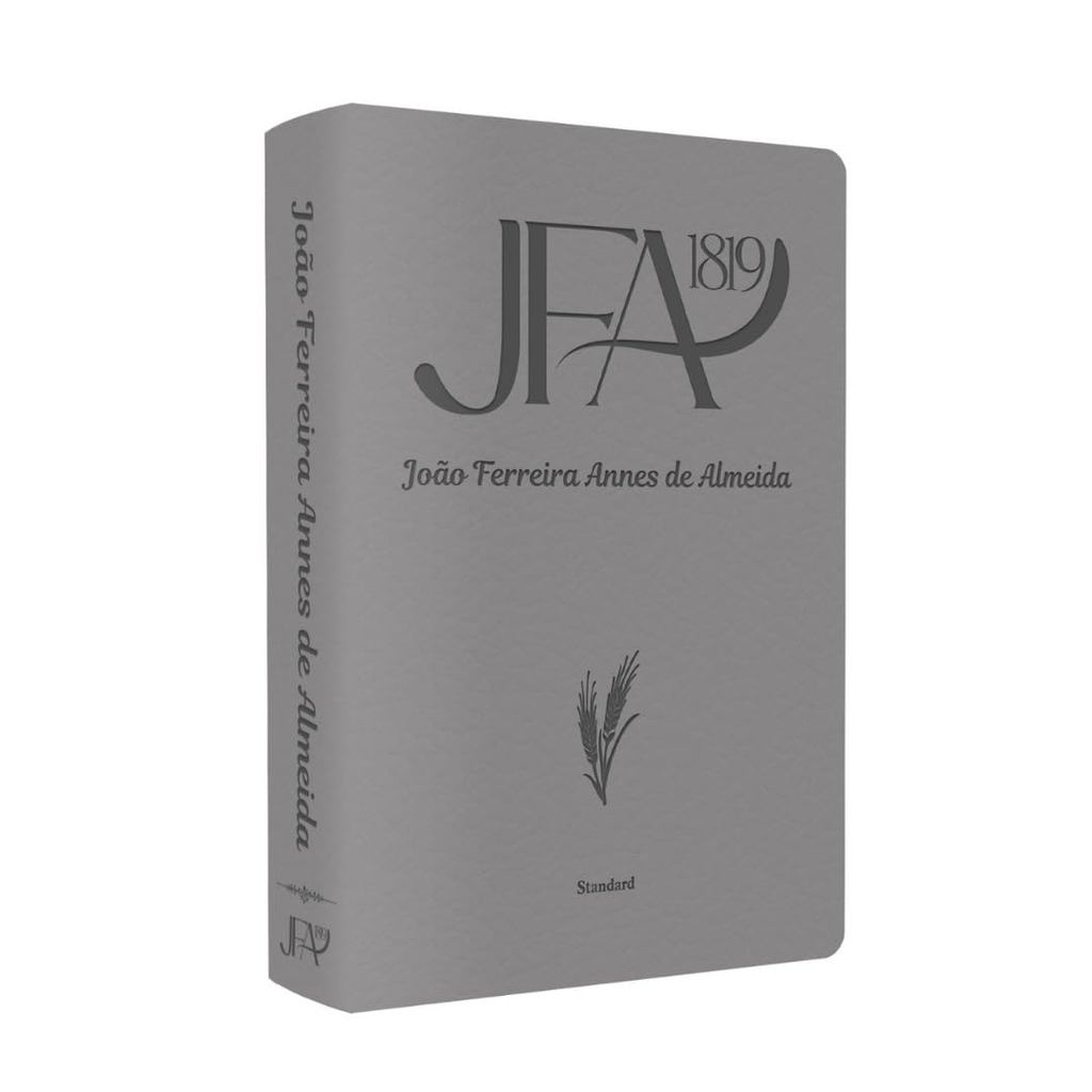 Bíblia Sagrada João Ferreira de Almeida | JFA 1819 | Standard | Letra Grande | Capa Luxo Cinza