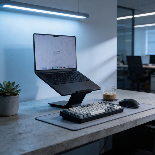Suporte Ergonômico Flutuante para Notebook Premium | Estável, Moderno e Conforto Total