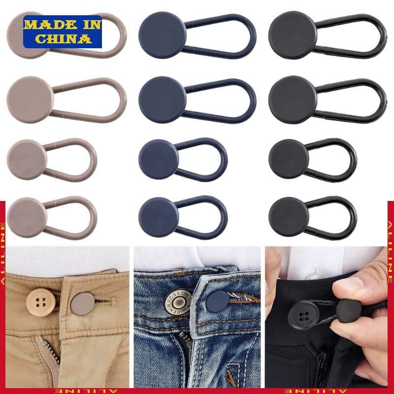 ALI 12pcs Extensor De Botão Para Calças Extensores De Cintura Expansor De Extensão