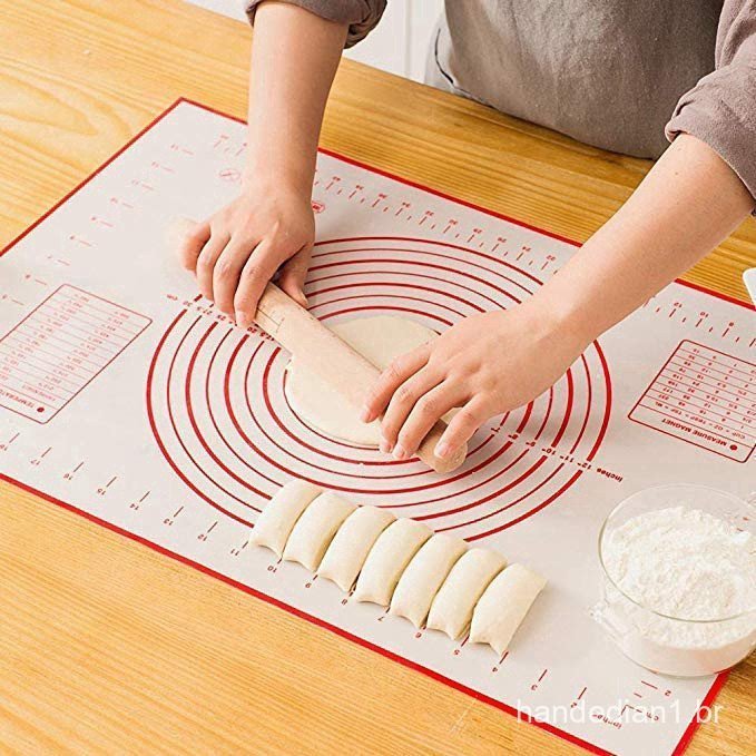 Tapete de Silicone Antiaderente para Pizza / Bolo / Massas / Utensílios DIY