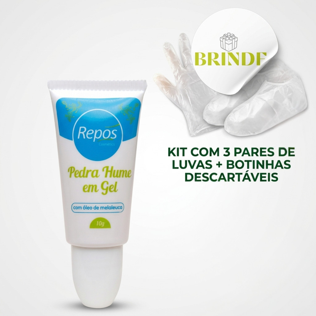 Pedra Hume em Gel Repos 10g com Óleo de Melaleuca Antisséptico