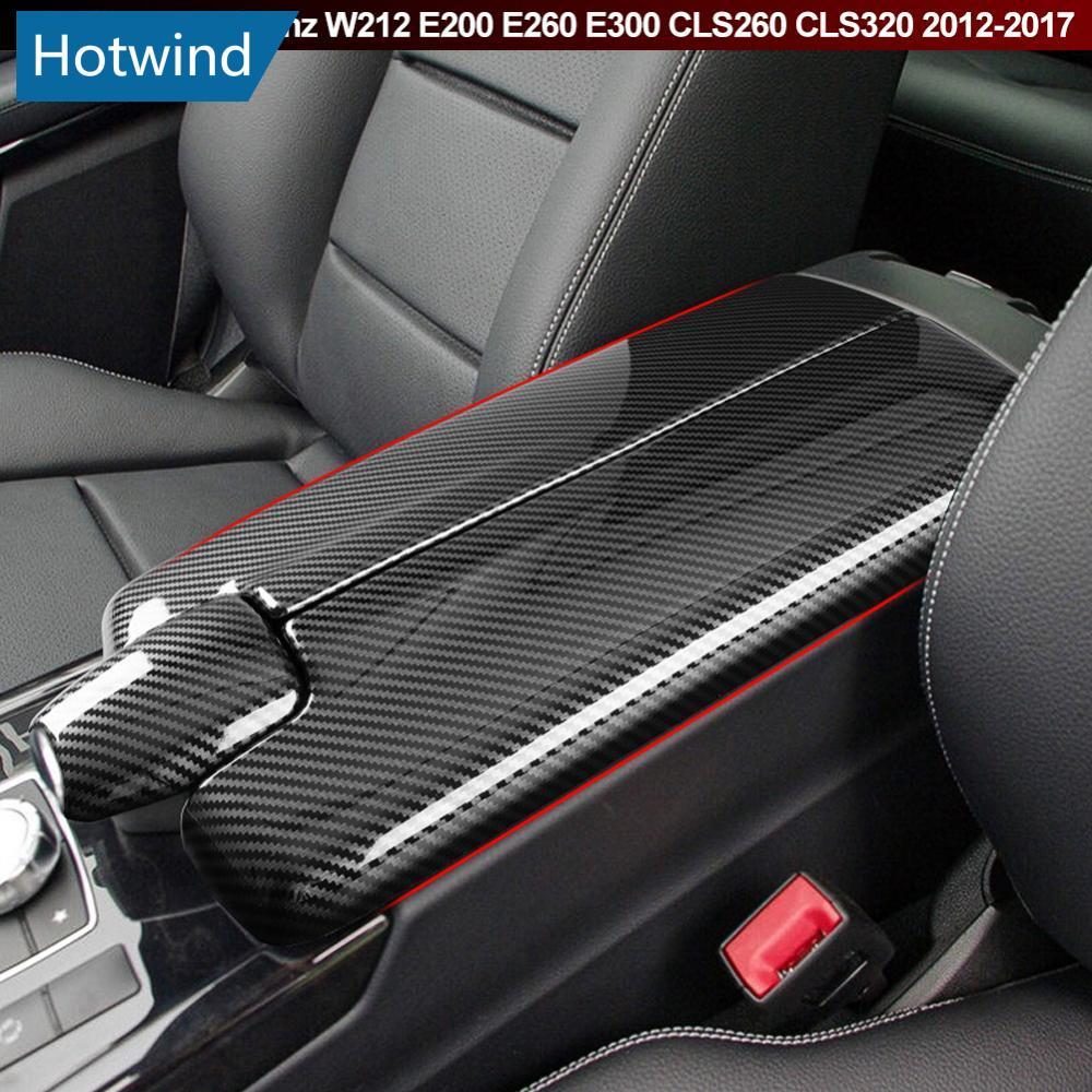 HW 3 Pçs/Set Tampa Do Console Central Carro Caixa De Apoio De Braço Guarnição Capa Protetora Para Mercedes Benz W212 E20