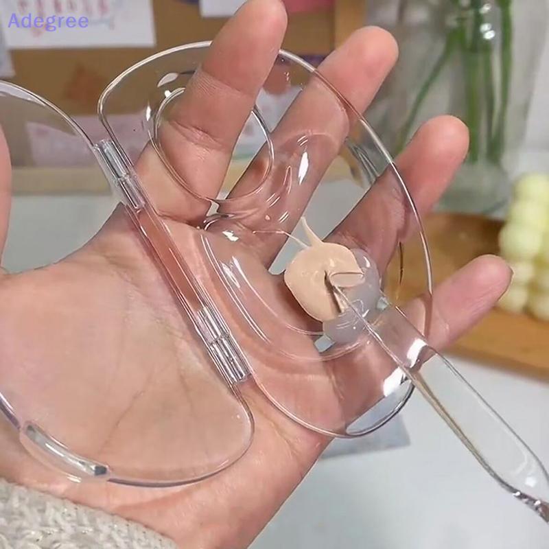 Adegree 2 Pçs/SET Paleta De Cores De Maquiagem Transparente Dobrável Base Líquida Bandeja De Mistura Placa Creme Novo