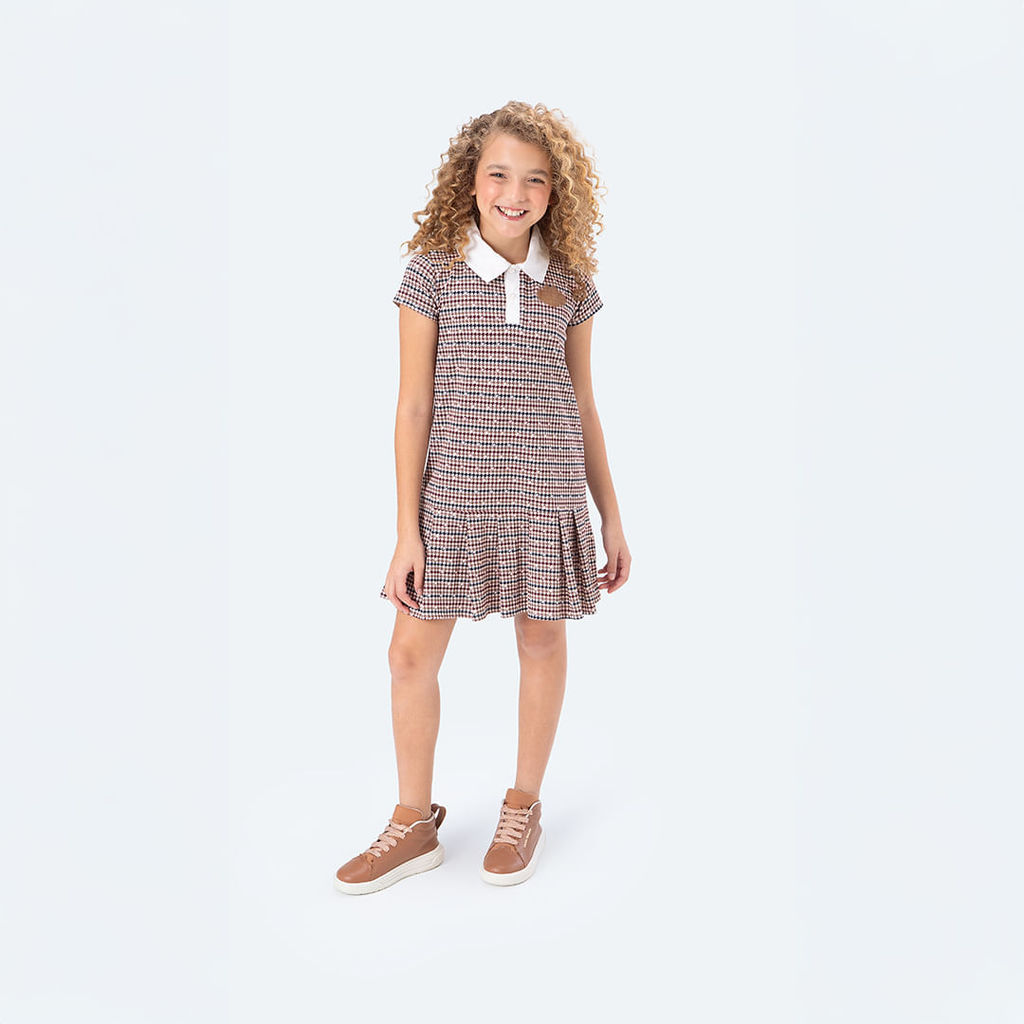 Vestido Comfort Xadrez Infantil Menina Lilica Ripilica