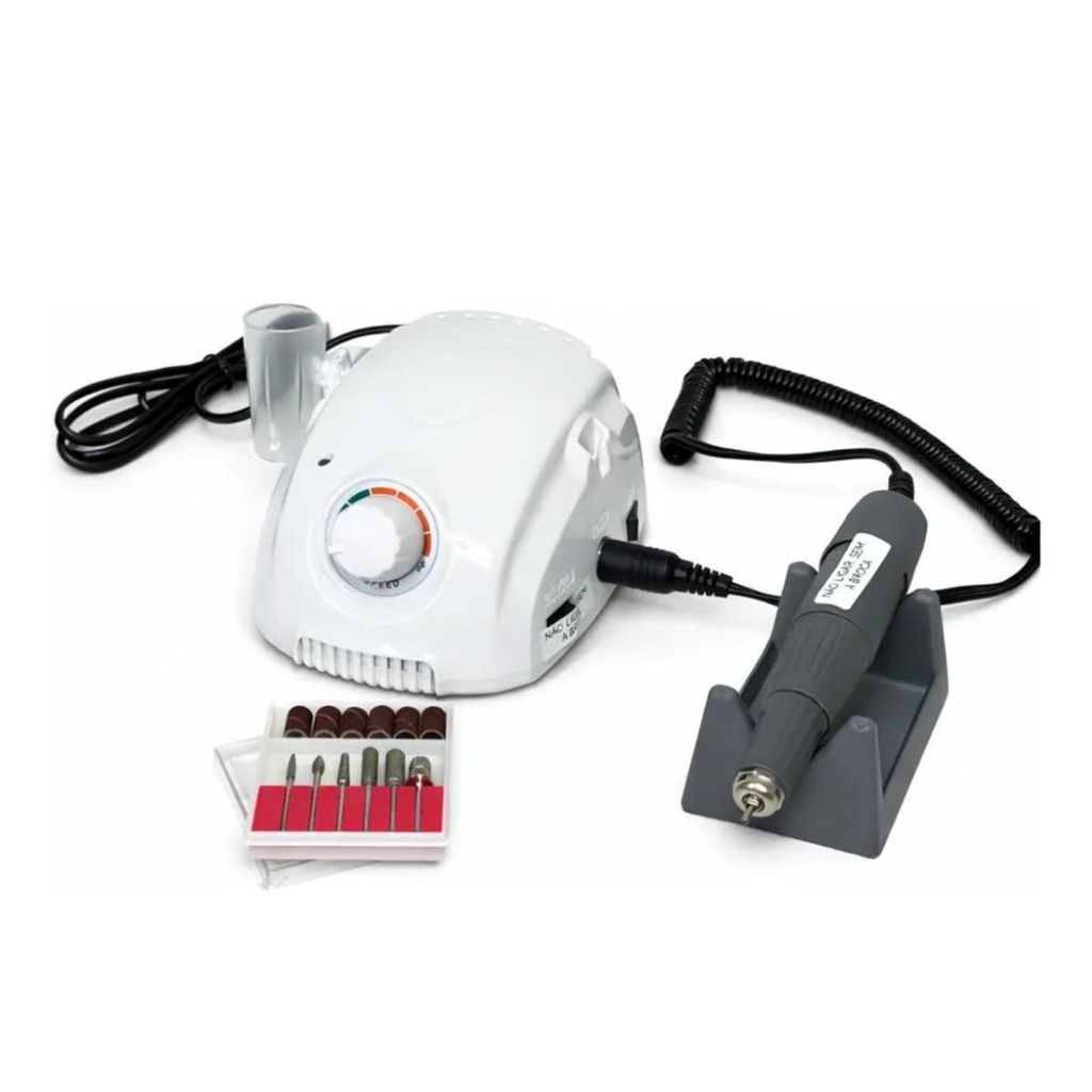 Micro Motor Marathon 35.000 RPM Bivolt Profissional Nail Designer Manicure Unhas em Gel Fibra Lixa