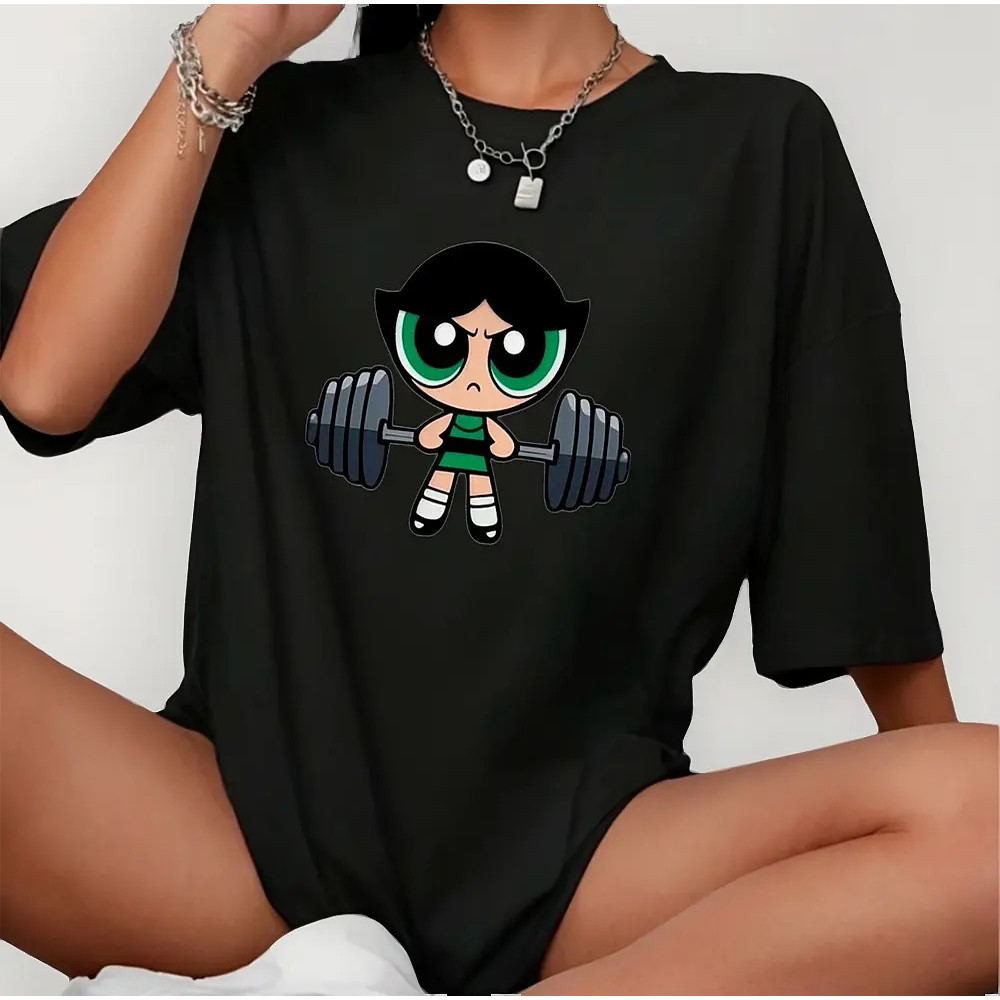 Camiseta Feminina Academia Super Poderosas 100% Algodão Blusa Fitness Estilosa Confortável Treino Casual