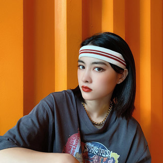 Elástico esportes bandana simples único All-Match bandana feminino laço de cabelo rosto lavagem Headwear contraste cor l
