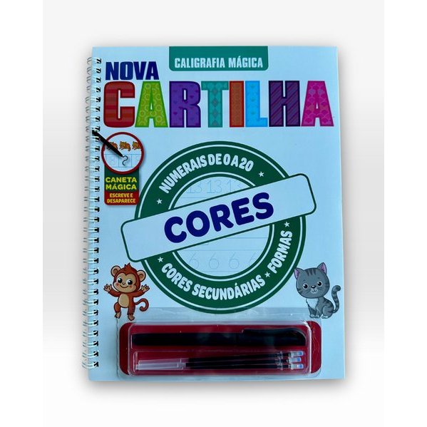 Combo Nova Cartilha de Caligrafia 03 - Kit com 2 Cartilhas (Sílabas + Cores)