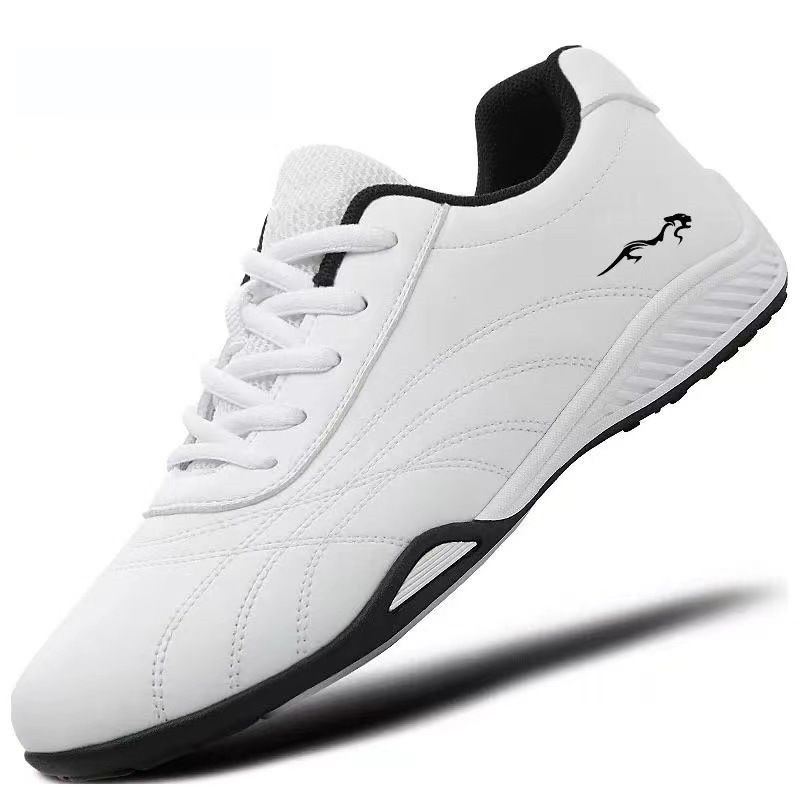 Esportes lazer 2026 sapatos de couro masculino respirável moda novo estilo primavera tênis sola macia viagem