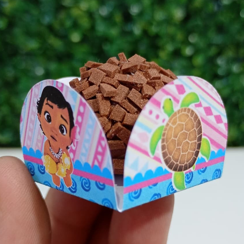 FORMINHA 4 PÉTALAS PARA DOCES MOANA BABY PARA DOCINHOS BRIGADEIRO FESTA INFANTIL ANIVERSARIO