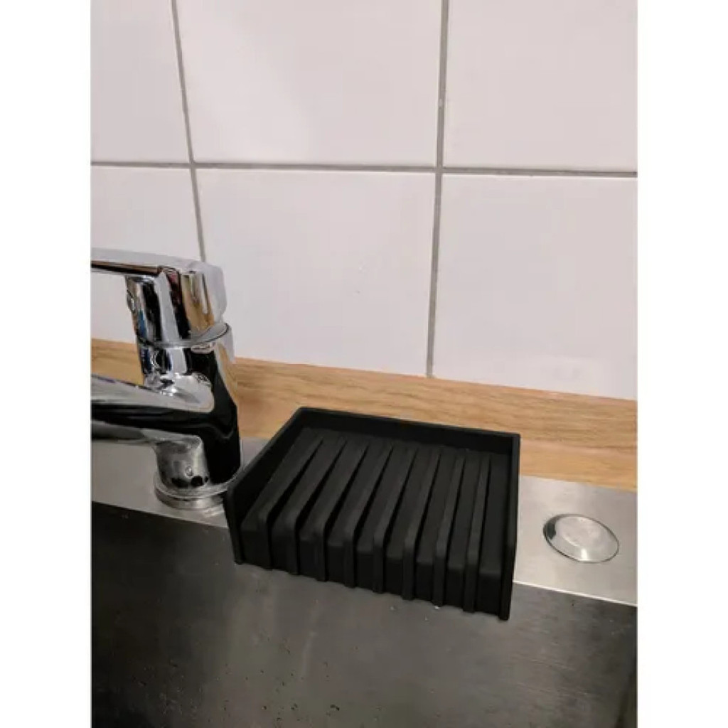 Suporte Em 3D Para Esponja Sabonete Na Cor Preta
