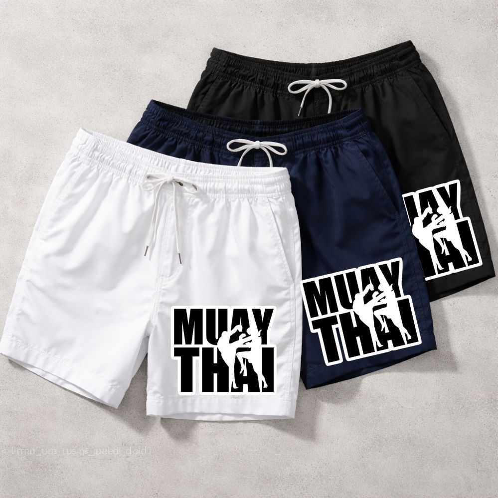 Kit 3 Short Tactel Bemuda Masculina Seca Rápido Confortável Muay Thai Tailandia