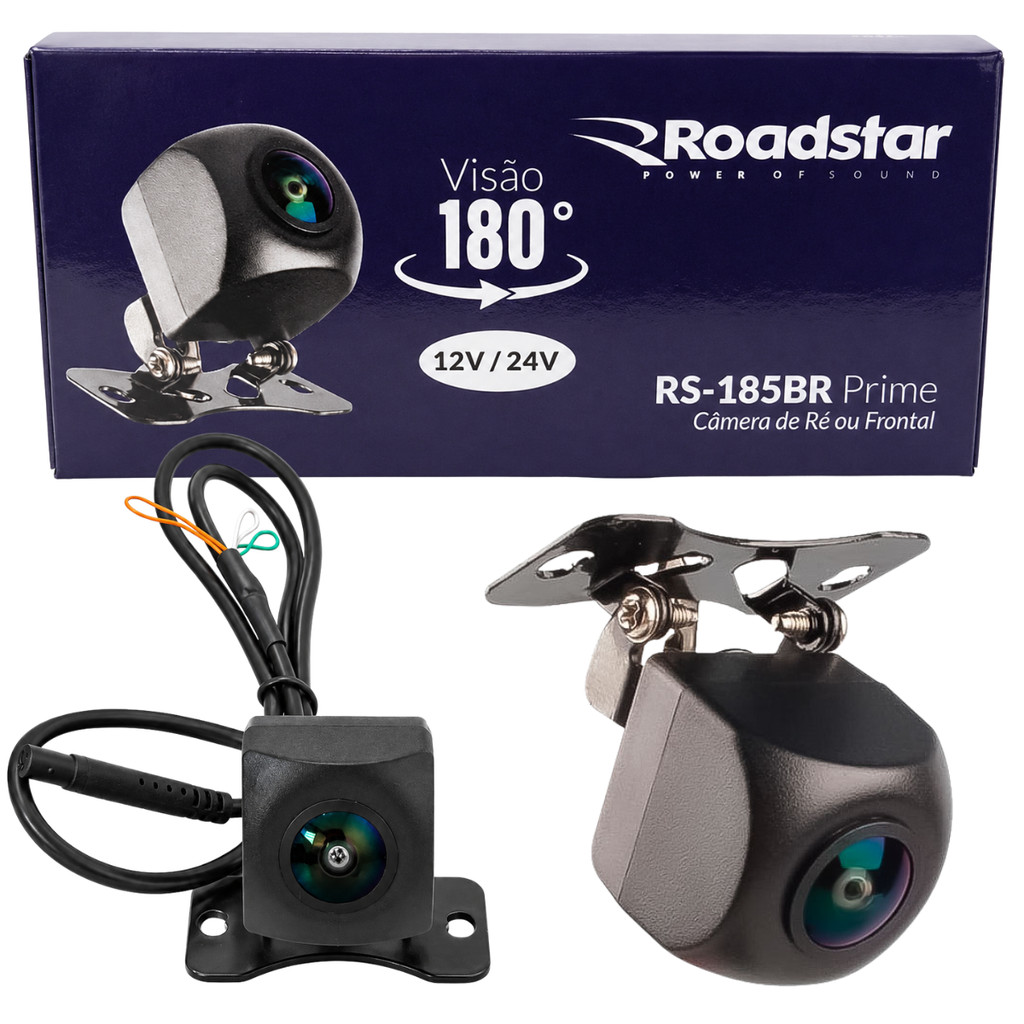 Câmera De Ré Ou Frontal 180 12v/24v Roadstar  Rs-185br Prime