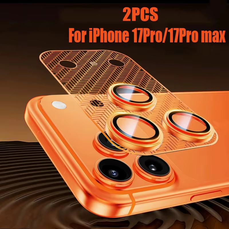 2 Pçs Premium AR HD Protetor De Lente Da Câmera Para iPhone 17 Pro Max Folha De Malha Metal Capa Completa Anel Traseira