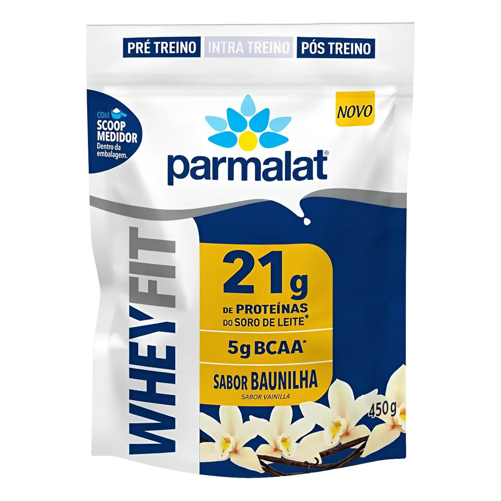 Parmalat Wheyfit Pó Whey Protein Sabor Baunilha Pacote 450g