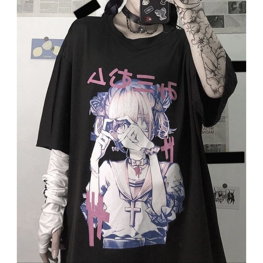 「Mina Hana」Camiseta Unissex Tema Y2K Estampa Colorida Confortável Linda Estilosa Moda Feminina