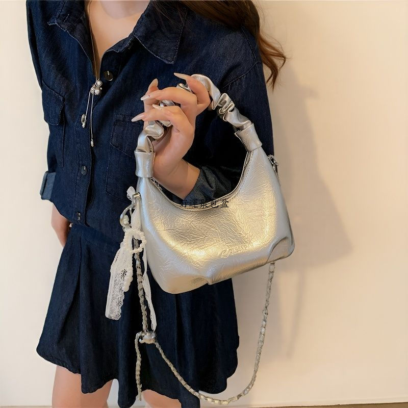 ((6 cores) Bolsa tote estrela bolsa feminina multifuncional bolsa meia lua bolsa bolinho bolsa de ombro, bolsa plissada 
