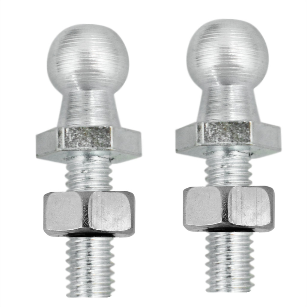 Kit 2 Parafusos Pino c/ Porca Amortecedor Porta-Mala Capô Rosca M6 6mm