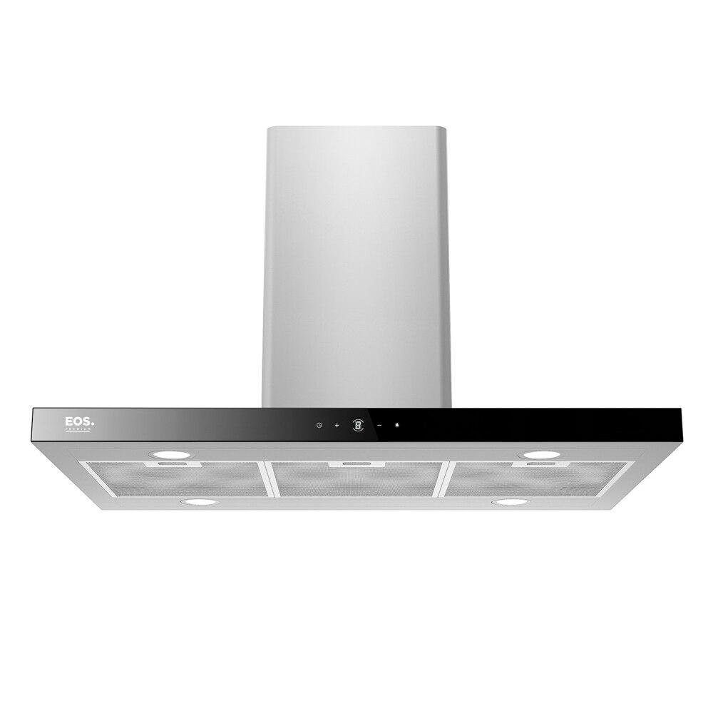 Coifa e Depurador de Ilha EOS 90cm Premium com Painel Digital Touch e Vazão de 1200m3/h Inox ECO91ITDI 220V