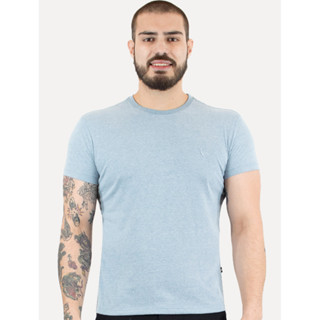 Camiseta Reserva Masculina Regular Mescla Touch Azul em Oferta na Shopee