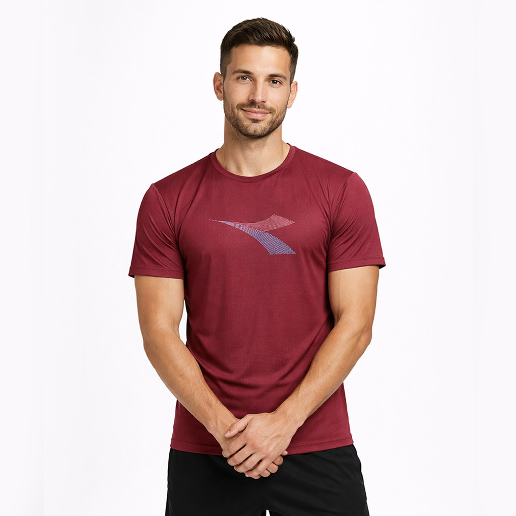 Camiseta Diadora Big Logo II Bordô