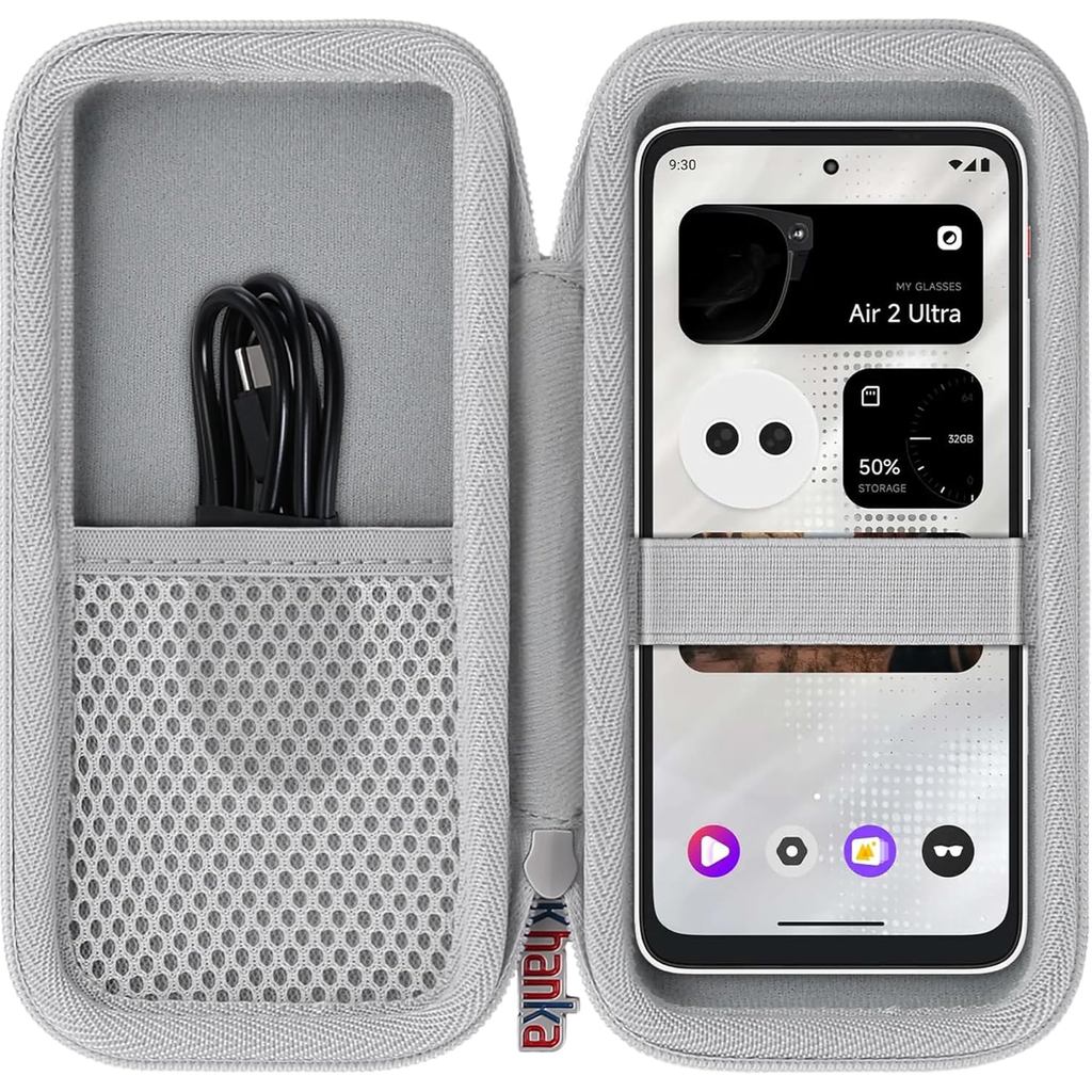 Estojo de Viagem Rígido khanka para XREAL Beam Pro, Companheiro de Computação Espacial para Óculos AR (Cinza), Apenas o 