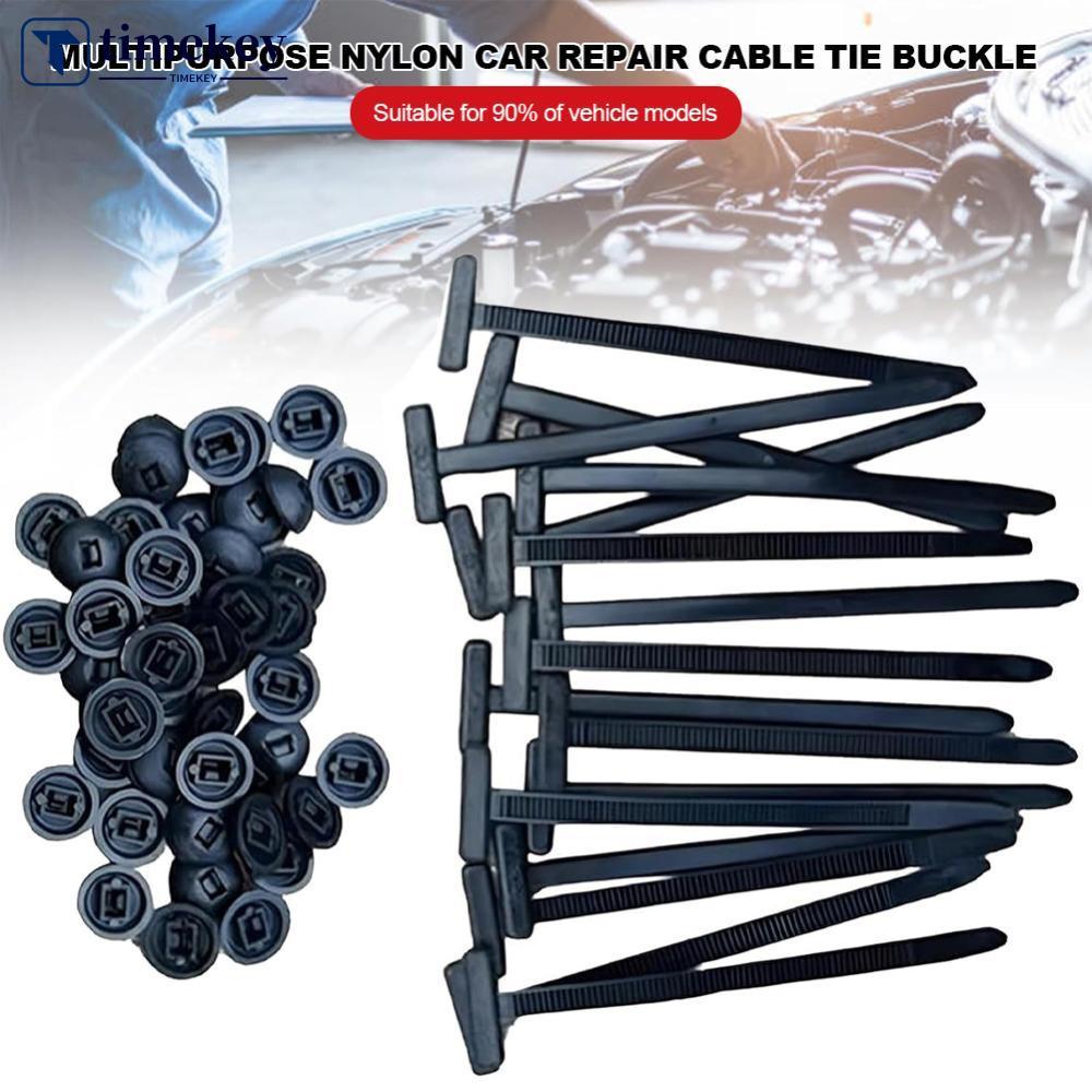 TIMEKEY 10/20/50/100 Pçs Multiuso Náilon Reparação Do Carro Cabo Gravata Fivela Resistente Auto-Travamento Zip Laços Tit