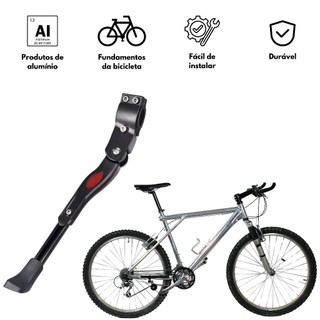 Descanso Lateral Pezinho Alumínio De Descanso Para Bicicleta Regulavel Emborracha superlojado