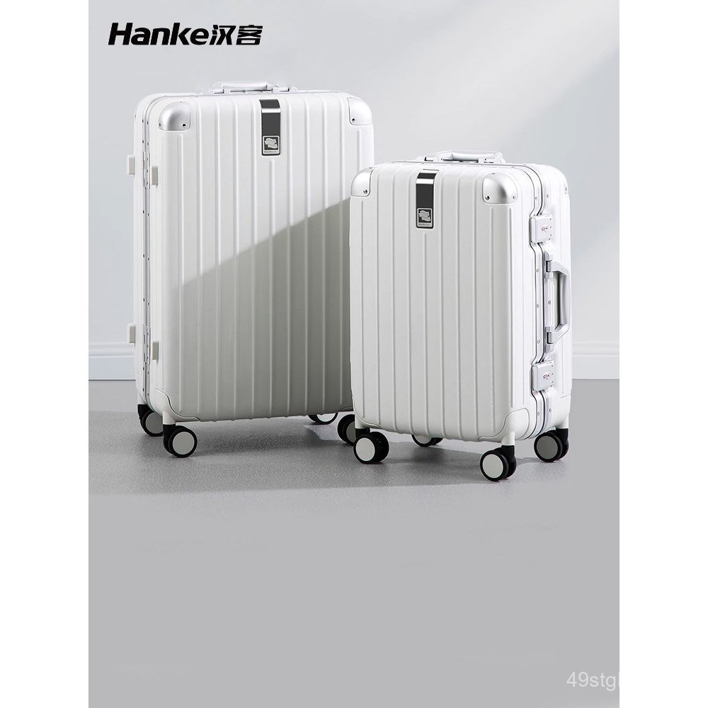 Mala de viagem Hanke com estrutura de alumínio, mala de mão de 20 polegadas, bagagem moderna para mulheres, mala de cour