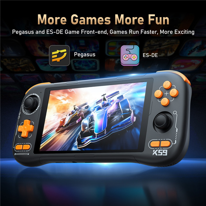 K59 Console Retro Portátil Android 14 6 + 128G HD Tela Joystick Arcade Videogame