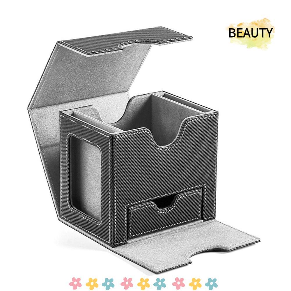 BEAUTYHOMEBR Porta-Cartões Colecionáveis MTG Para Jogos , Caixa De Baralho De Cartas De Flanela De Couro PU , Comporta 1