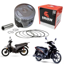 KIT PISTÃO 1.00MM ANÉIS SEGMENTO E PINO P/ 70CC IRON SHINERAY JET 50 50+ PHOENIX 50 50S GOLD