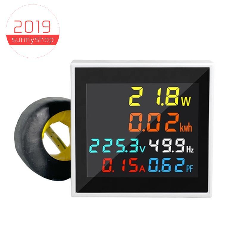 [Bestseller S] AC 50-300V Voltímetro Digital Amperímetro 100A Wattímetro Medidor De Frequência Monitor De Tensão Fator D