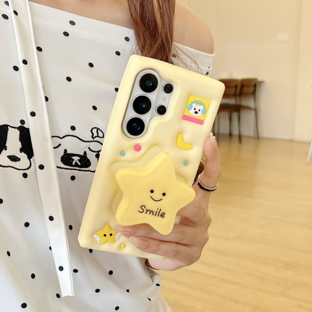 Pentagram Bracket Soft Phone Case For Samsung Galaxy S26 S25 S24 Ultra A57 A56 A55 A37 A36 A35 A26 A25 A24 A17 A16 A15 5
