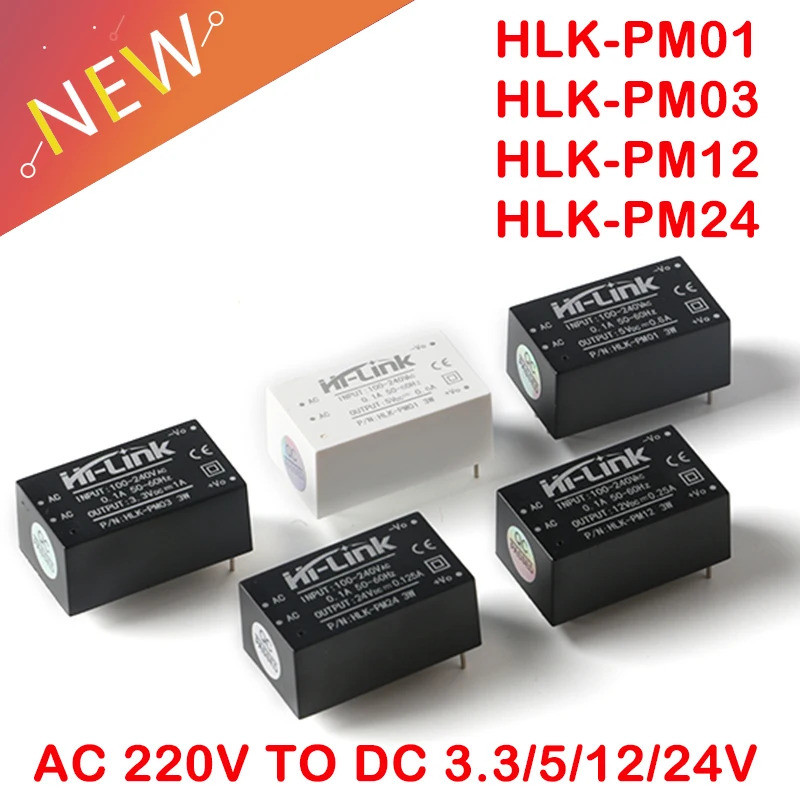 HLK-PM01 PM03 PM12 AC-DC 220V A 5V/3.3V/12V/24V Módulo De Fonte De Alimentação , De Interruptor Doméstico Inteligente