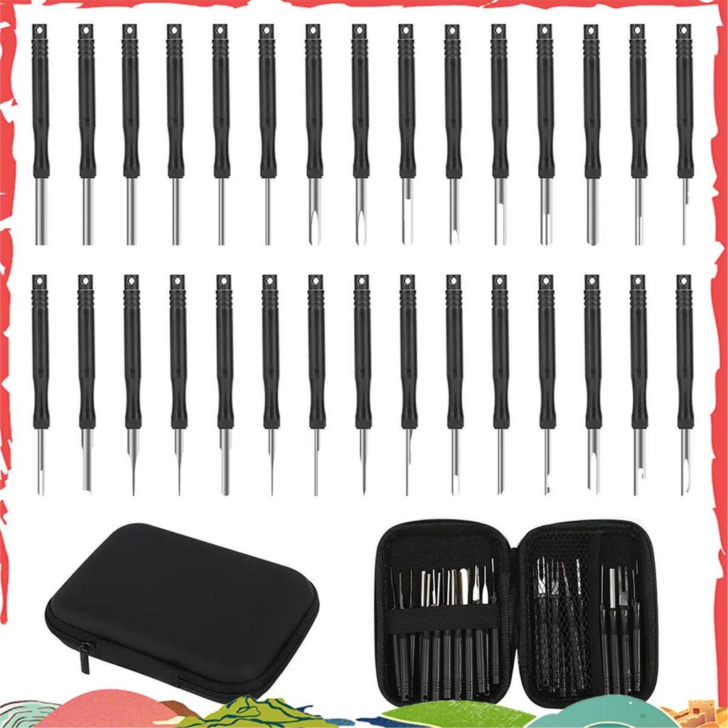 30 Unidades De Bolsa Ferramenta De Remoção De Terminal De Carro Extrator Conjunto Automático Kit De Motocicleta Reparo A