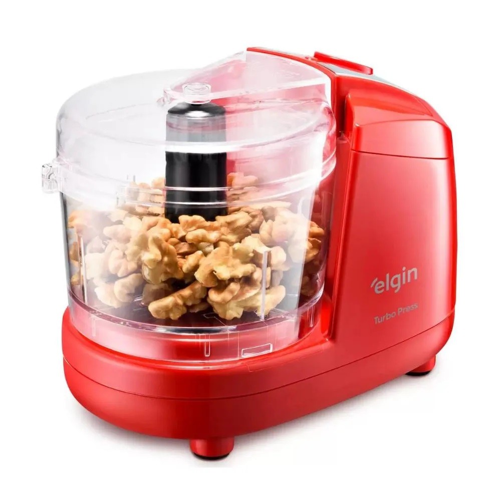 MINI PROCESSADOR ELGIN TURBO PRESS 150W 127V - VERMELHO