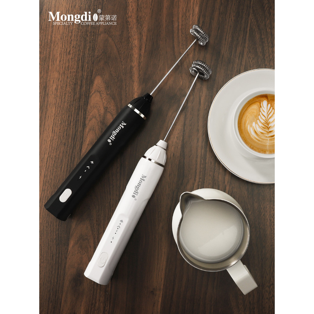 Mongdio Café Leite Espuma de Leite Batedor de Leite Portátil Batedor de Leite Liquidificador Elétrico