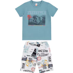 Conjunto Curto Freestyle Estampado Infantil Menino Marisol