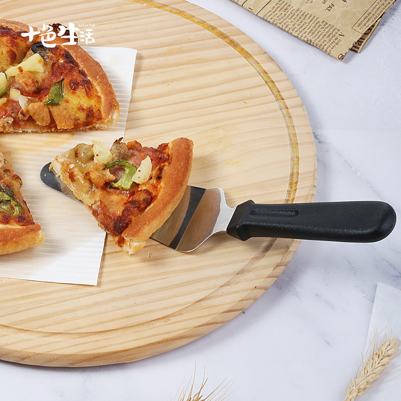 Pá de Pizza em aço inoxidável, cortador de bolo, faca de queijo, pá triangular, panqueca, churrasco, bife, ferramentas d