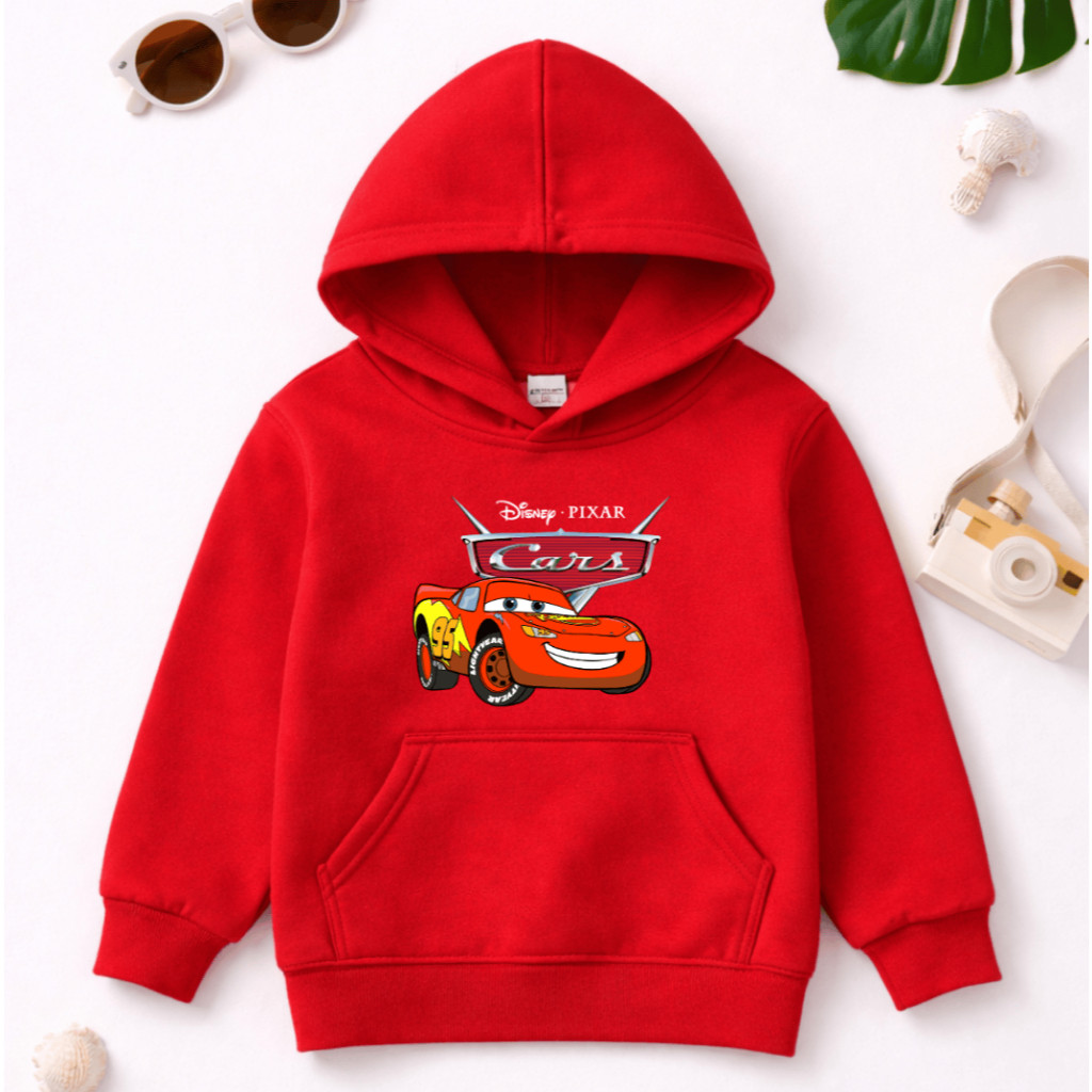 Moletom Cars Canguru com Capuz Infantil Juvenil - Unissex - Varias Cores Mcque Estiloso - Agasalho Lindo