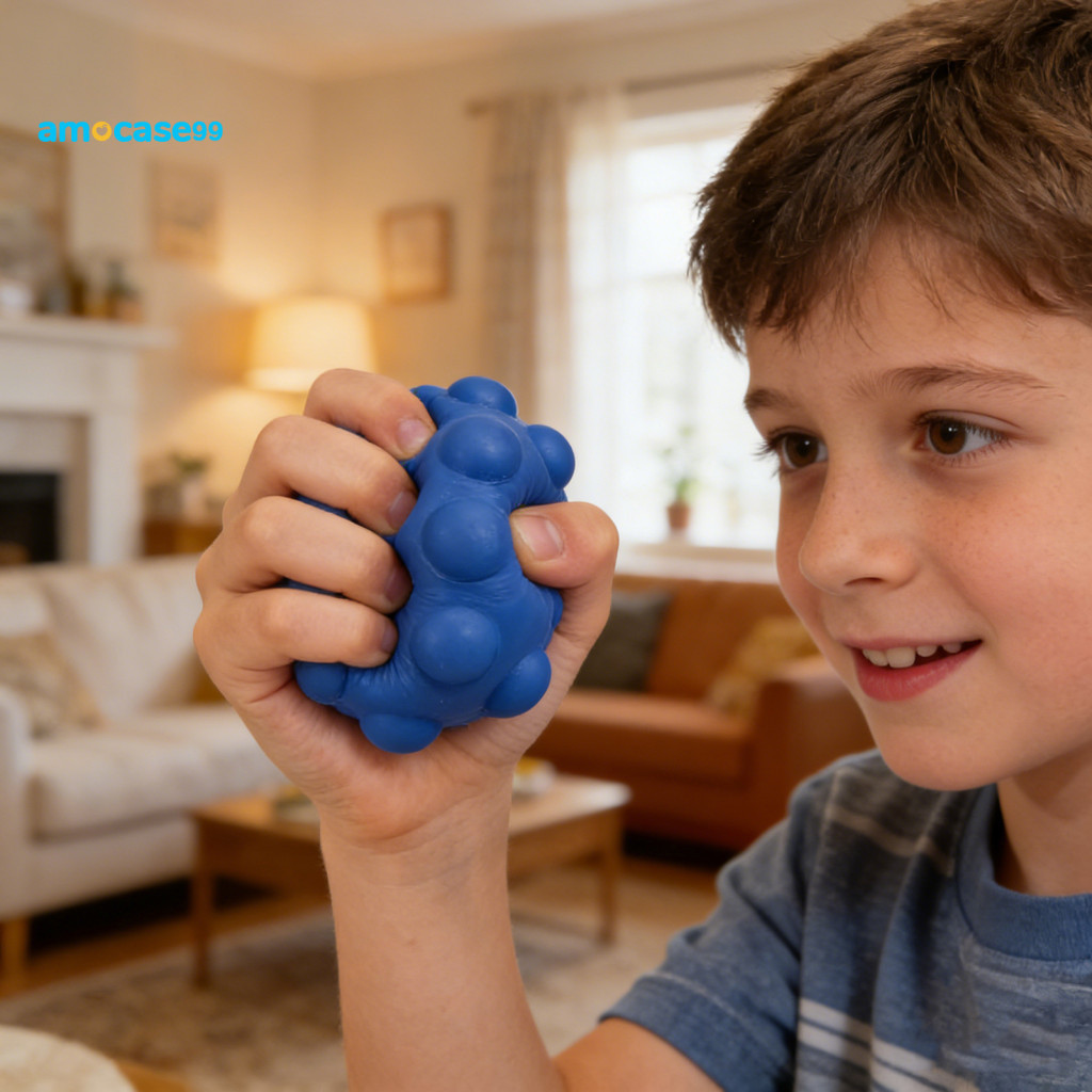Stress Ball Toy Decompression Bubble Food Grade Silicone Squeeze Fidget for Anxiety Relief Kids Adults Relaxation